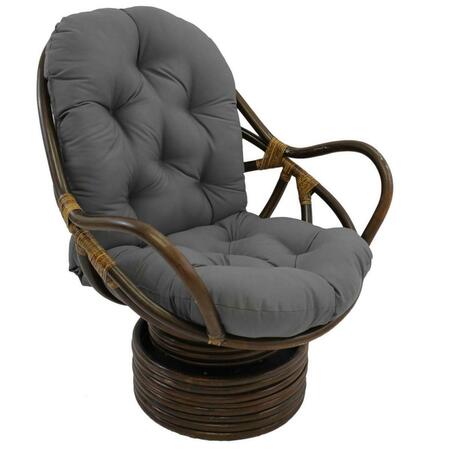 INTERNATIONAL CARAVAN Swivel Rocker with Twill Cushion, Grey 3310-TW-GY